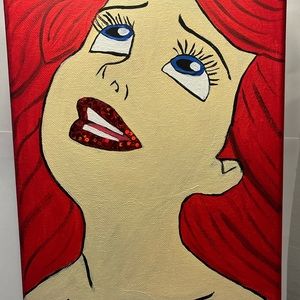 Custom canvas 8” x 10” mermaid